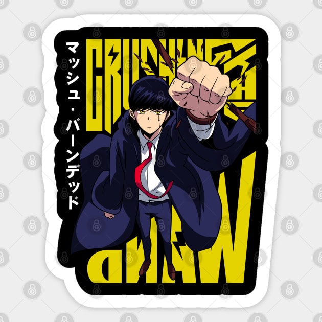 Mash - Mashle Magic and Muscles Sticker by Otaku Vibes